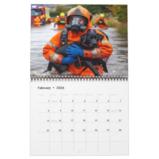 Calendrier Fire & Bravery : Firefighter 20XX (Feb 2026)