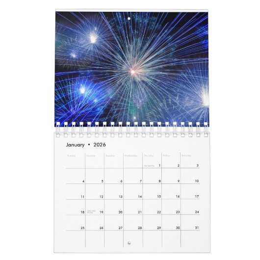 Calendrier Fireworks (Jan 2026)