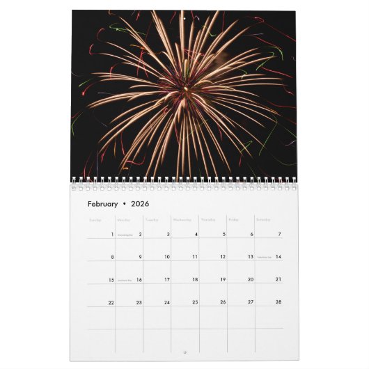 Calendrier Fireworks 2024 (Feb 2026)