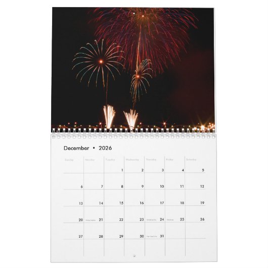 Calendrier Fireworks 2024 (Dec 2026)