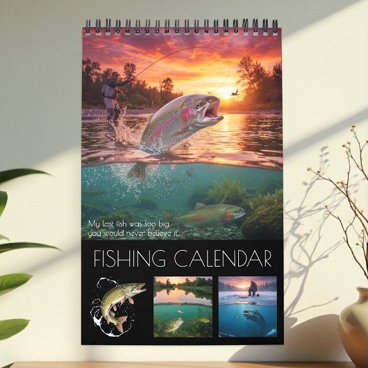 Calendrier Fishing Calendar 2026 / Fish Photo Calendar
