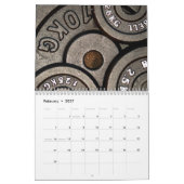 Calendrier Fitness Black Gym Weights (Feb 2027)