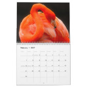 Calendrier Flamants roses colorés 2026 (Feb 2027)