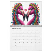 Calendrier Flaunty Flamant rose version 2 (Feb 2027)