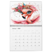Calendrier Flaunty Flamant rose version 2 (Jan 2027)