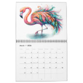 Calendrier Flaunty Flamant rose version 2 (Mar 2026)
