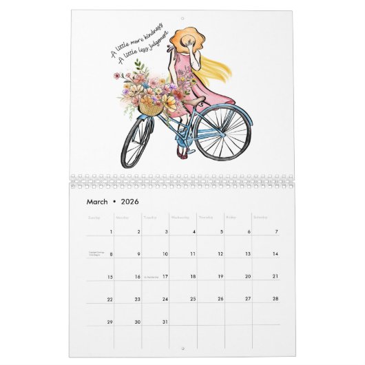 Calendrier Fleur (Mar 2026)
