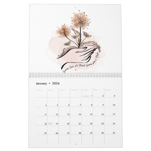 Calendrier Fleur (Jan 2026)