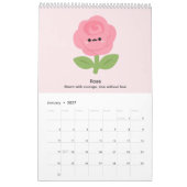 Calendrier Fleur 2027 (Jan 2027)