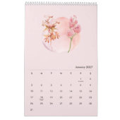 Calendrier Fleur Aquarelle 2026 (Jan 2027)