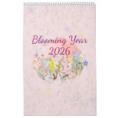 Calendrier Fleur Aquarelle 2026 (Protection)