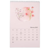 Calendrier Fleur Aquarelle 2026 (Feb 2027)