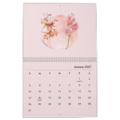 Calendrier Fleur Aquarelle 2026 (Jan 2027)