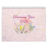 Calendrier Fleur Aquarelle 2026 (Protection)