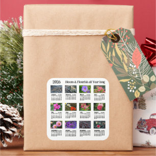 Calendrier Fleur Autocollant en Vinyle sur Mesure