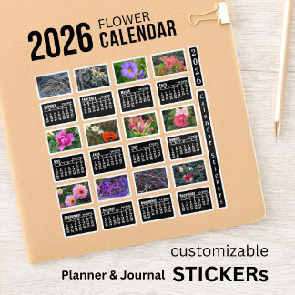 Calendrier Fleur Autocollant Vinyle sur Mesure 202