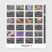 Calendrier Fleur Autocollant Vinyle sur Mesure 202 (Feuille)