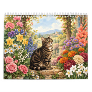 Calendrier Fleur de Naissance du Chat Tigré 2027