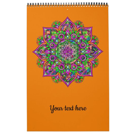 Calendrier Fleur De Vie - Indien Mandala 1 (Protection)