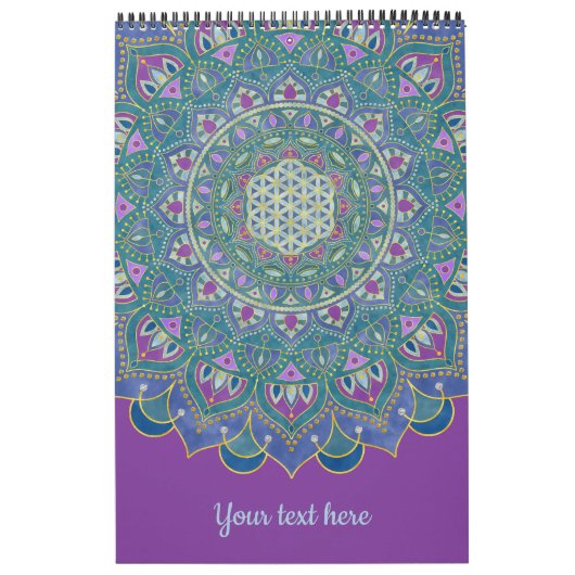 Calendrier Fleur De Vie - Mandala India Style 1 (Protection)