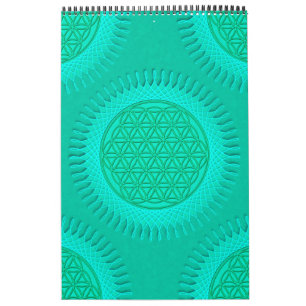 Calendrier Fleur de vie - soleil - motif continu 2