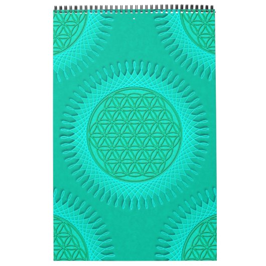 Calendrier Fleur de vie - soleil - motif continu 2 (Protection)