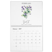 Calendrier Fleur du mois de naissance (Feb 2027)