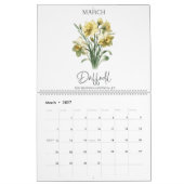 Calendrier Fleur du mois de naissance (Mar 2027)