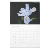 Calendrier fleur et nuit 2025 (Mar 2027)