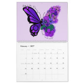 Calendrier Fleur et papillon du mois de naissance (Feb 2027)