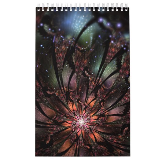 Calendrier Fleur imaginaire fractale douce et tendresse (Protection)