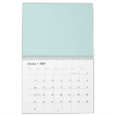 Calendrier Fleur rose aquarelle sans couture (Jan 2027)