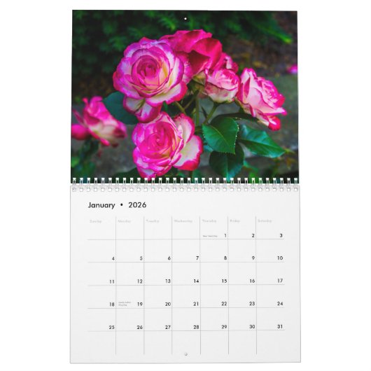 Calendrier Fleurs (Jan 2026)