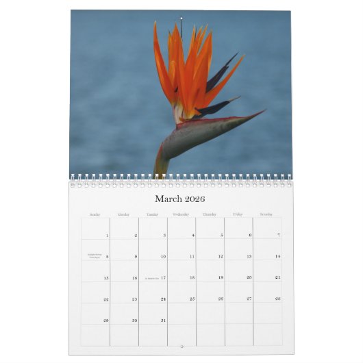 calendrier fleurs 2009 (Mar 2026)