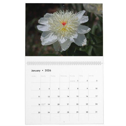 Calendrier Fleurs 2019 (Jan 2026)
