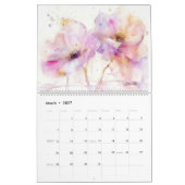 Calendrier Fleurs à l'aquarelle : Édition 2 (Mar 2027)