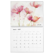 Calendrier Fleurs à l'aquarelle : Édition 3 (Mar 2027)