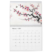 Calendrier Fleurs à l'Encre de Chine Fleurs 2027 (Feb 2027)