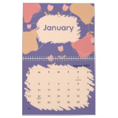 Calendrier Fleurs Abstraites Brillantes Pastel (Jan 2027)