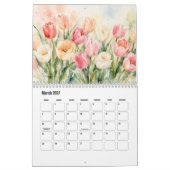 Calendrier Fleurs Aquarelle (Mar 2027)
