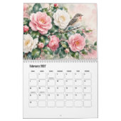 Calendrier Fleurs Aquarelle (Feb 2027)