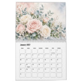 Calendrier Fleurs Aquarelle (Jan 2027)