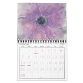 Calendrier Fleurs Aquarelle Deux Pages 12 Mois (Feb 2027)