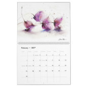 Calendrier Fleurs aquarelles 1 (Feb 2027)