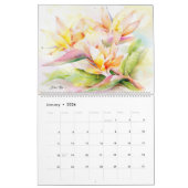 Calendrier Fleurs aquarelles 2 (Jan 2026)