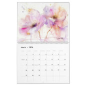Calendrier Fleurs aquarelles 2 (Mar 2026)