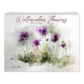 Calendrier Fleurs aquarelles 2 (Protection)