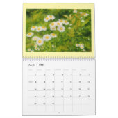 Calendrier Fleurs aquarelles 2026 (Mar 2026)