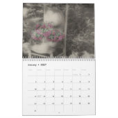 Calendrier Fleurs avec une touche de couleur  (Jan 2027)
