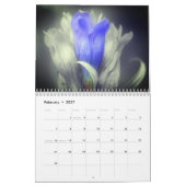 Calendrier Fleurs avec une touche de couleur  (Feb 2027)
